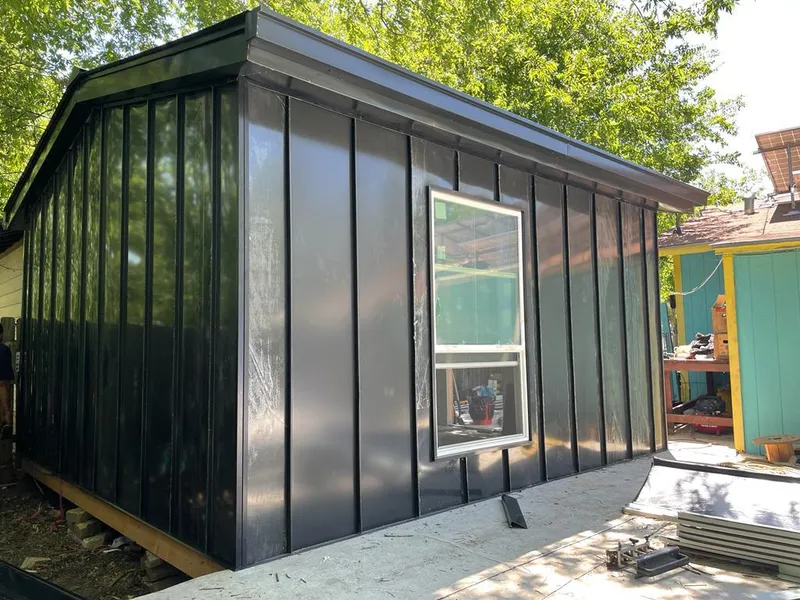 Black standing seam metal wall panels for Metal Roof Installation in Waipahu